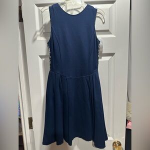Aqua Navy Sleeveless Formal Dress for Girls